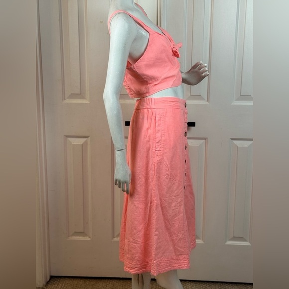 Universal Thread Pink Button-Front Midi Skirt And Crop Top. C43 - Picture 15 of 17